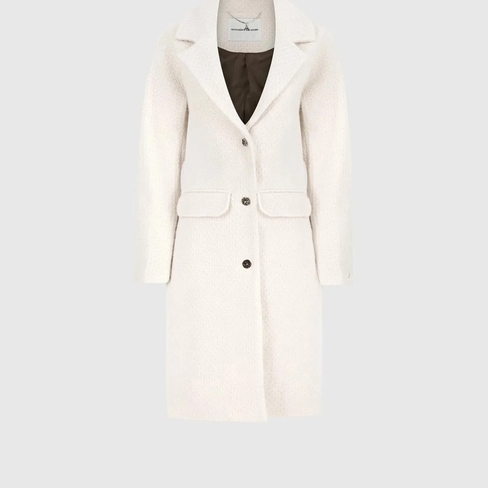 COPY - BRAND NEW-CINCH WAIST TEXTURED KNIT COAT - BEIGE